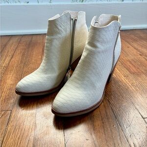 Mia Barby White Ankle Boots